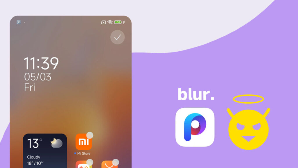 How to activate the blur effect on POCO Launcher